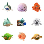 Wholesale Stress Reliever Plush Toy With Squeezy Crystal Ball,2.7", Marine Animal Series